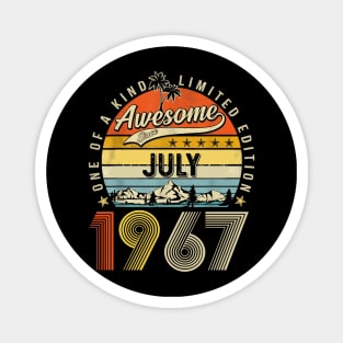 Awesome Since July 1967 Vintage 56th Birthday Magnet